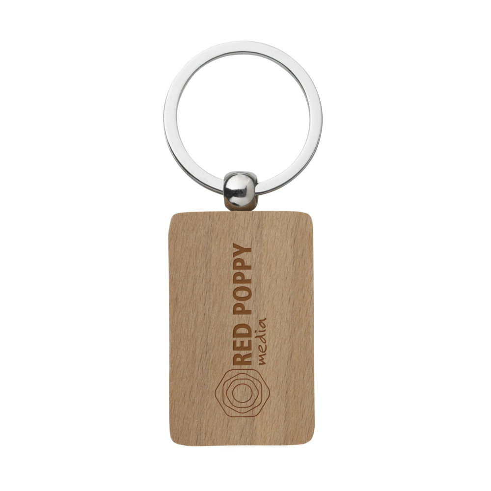 Logotrade promotional giveaway picture of: WoodKey Rectangle keychain