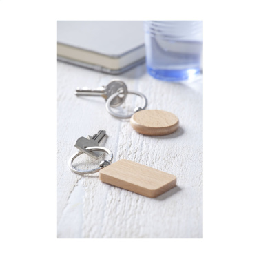 Logo trade business gift photo of: WoodKey Circle keychain