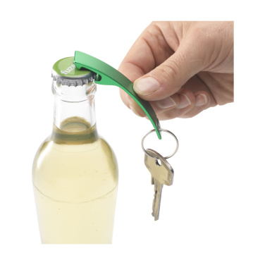 Logotrade promotional products photo of: Alu Opener GRS Recycled keyring