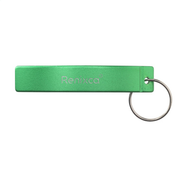 Logotrade promotional items photo of: Alu Opener GRS Recycled keyring