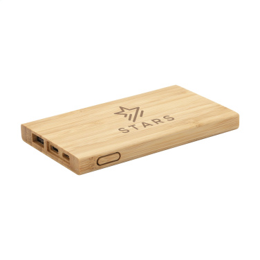 Logo trade corporate gifts image of: Bamboo 4000 Powerbank external charger