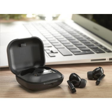 Logo trade promotional giveaways image of: Aron TWS Wireless Earbuds in Charging Case