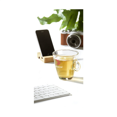 Logo trade promotional merchandise picture of: Supporto Bamboo phone stand