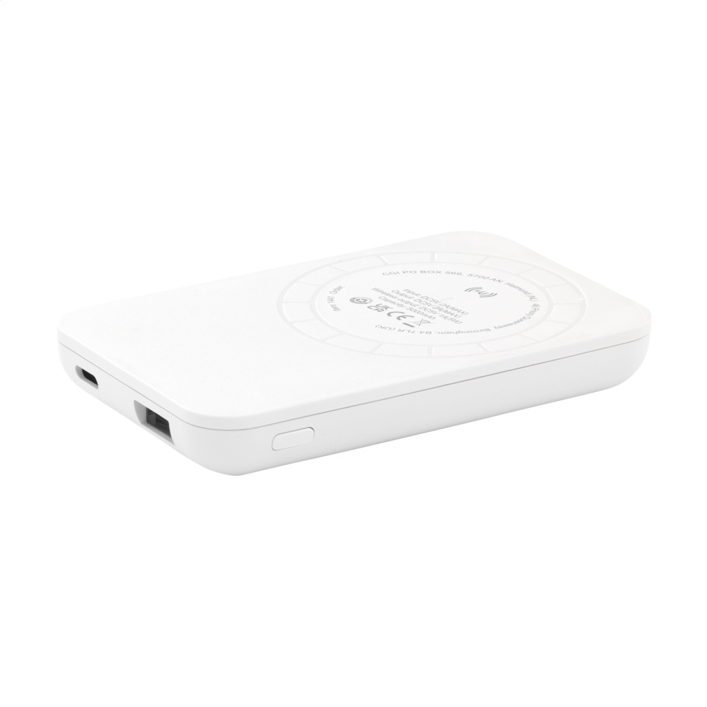 Logotrade promotional item picture of: Force Magnetic RCS Recycled Wireless Powerbank 5000