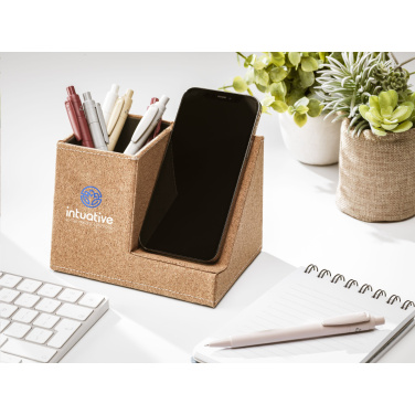 Logo trade promotional products image of: Ecork Pen Holder Wireless Charger