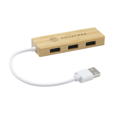 Logo trade promotional giveaways picture of: Bamboo USB Hub