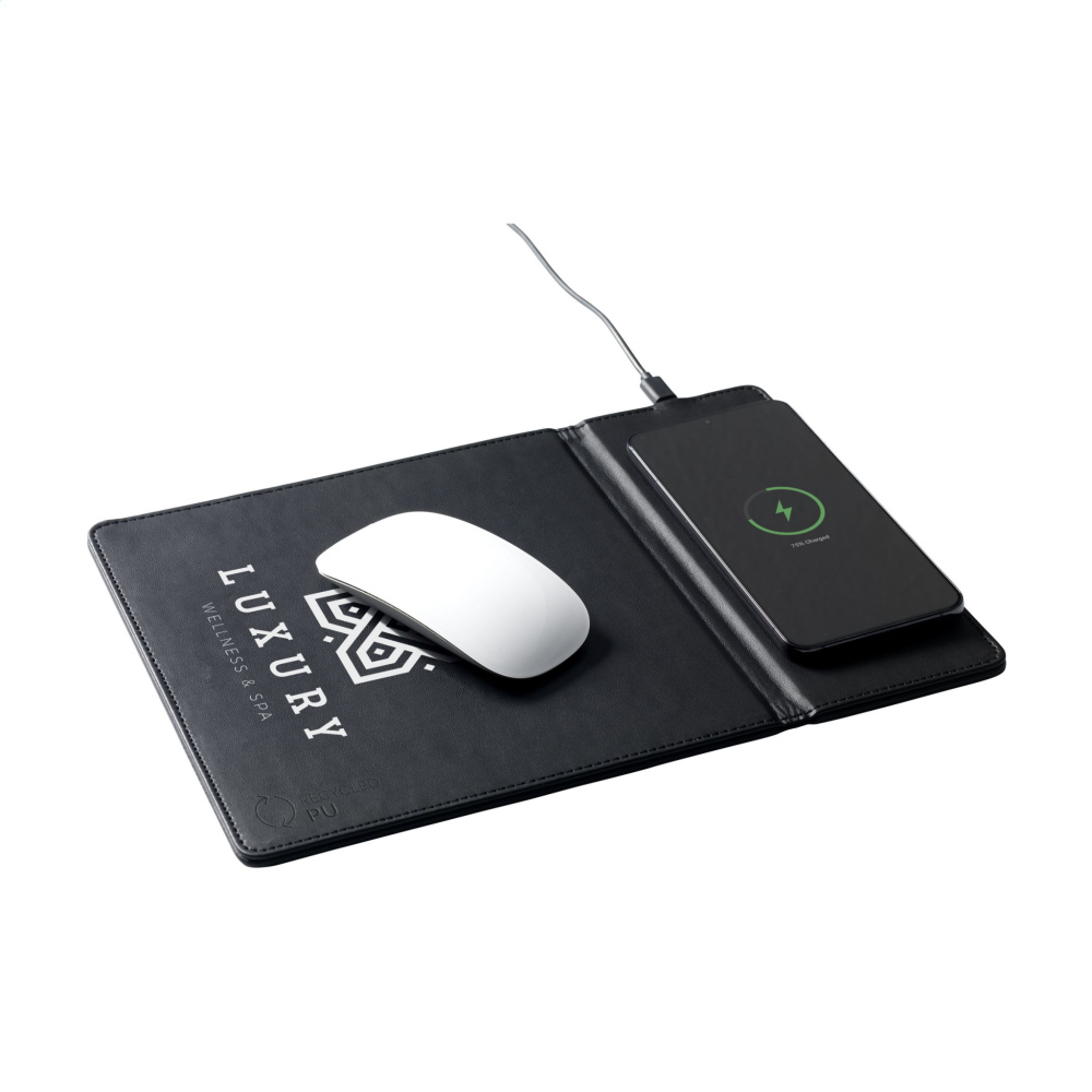 Logotrade promotional giveaway picture of: RCS Recycled Wireless Charging Mousepad