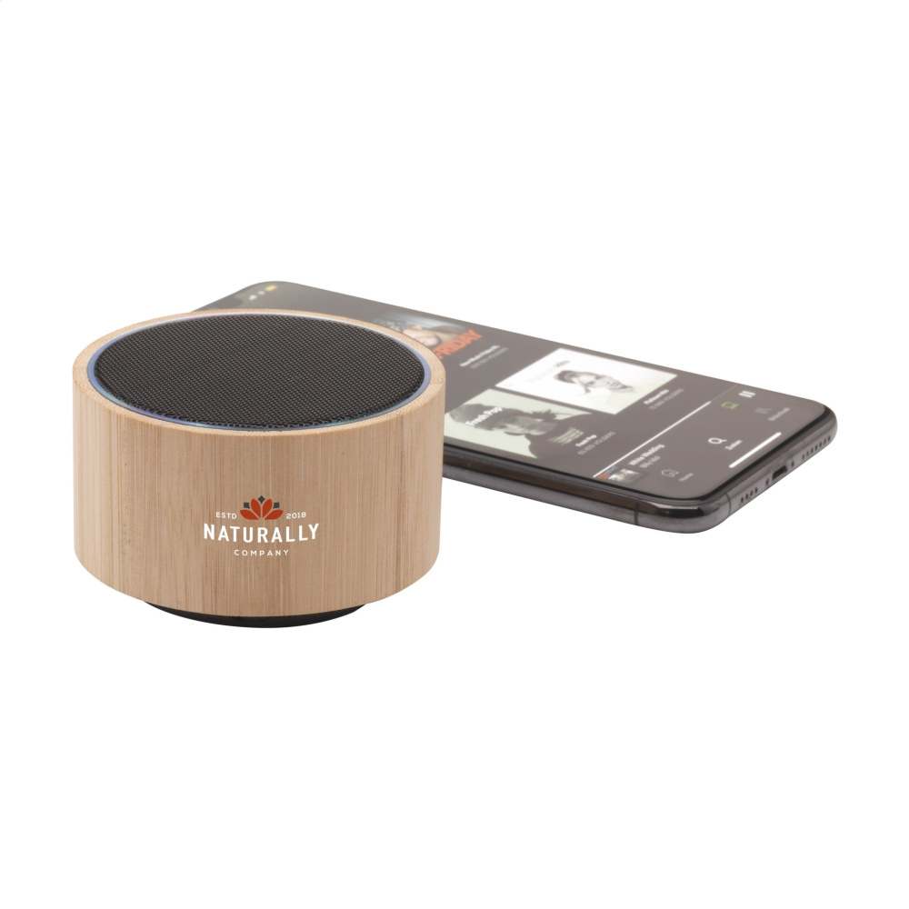 Logo trade promotional merchandise photo of: Wave Bamboo Wireless Speaker