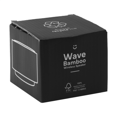 Logo trade promotional merchandise picture of: Wave Bamboo Wireless Speaker