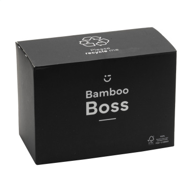 Logo trade promotional merchandise picture of: Bamboo Boss 15W charger/pen holder