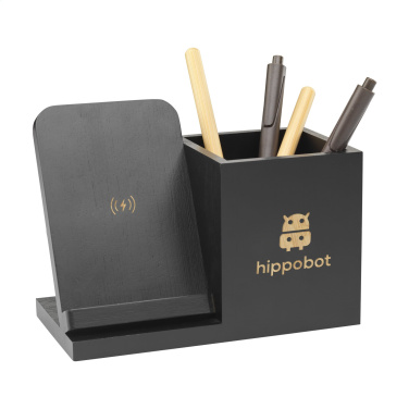 Logotrade corporate gift picture of: Bamboo Boss 15W charger/pen holder