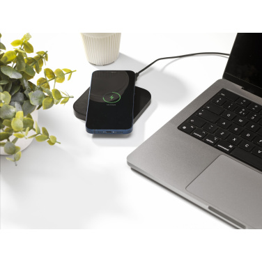 Logo trade corporate gift photo of: Bamboo Wireless Charger 15W