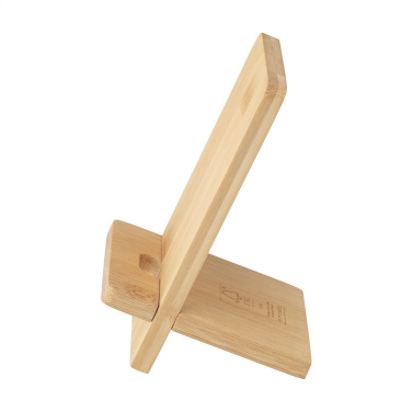 Logo trade promotional products image of: Miyo Bamboo Phone Stand