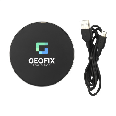 Logotrade corporate gift image of: Tecco GRS Recycled Alu 15W Wireless Charger