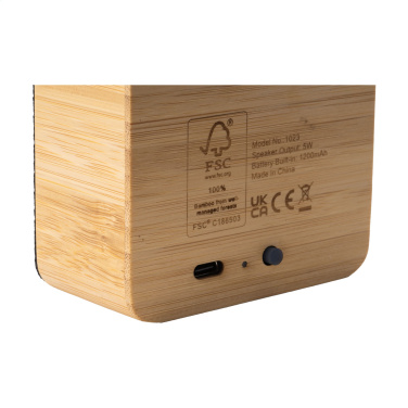 Logotrade promotional product picture of: Sonido 5W Bamboo wireless speaker