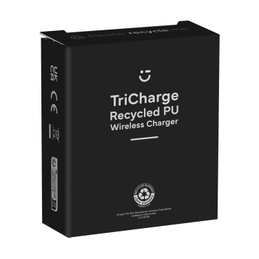 Logotrade promotional item image of: TriCharge RCS  Recycled PU Wireless Charger