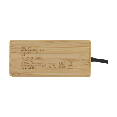 Logo trade promotional gift photo of: Fyra Bamboo Hub