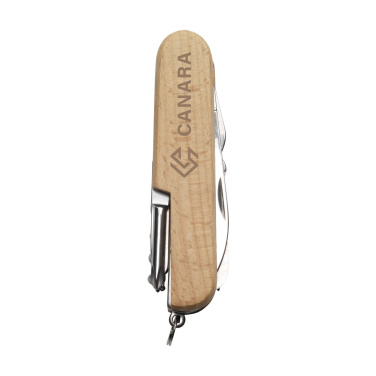 Logo trade corporate gifts image of: Beechwood Pocket knife