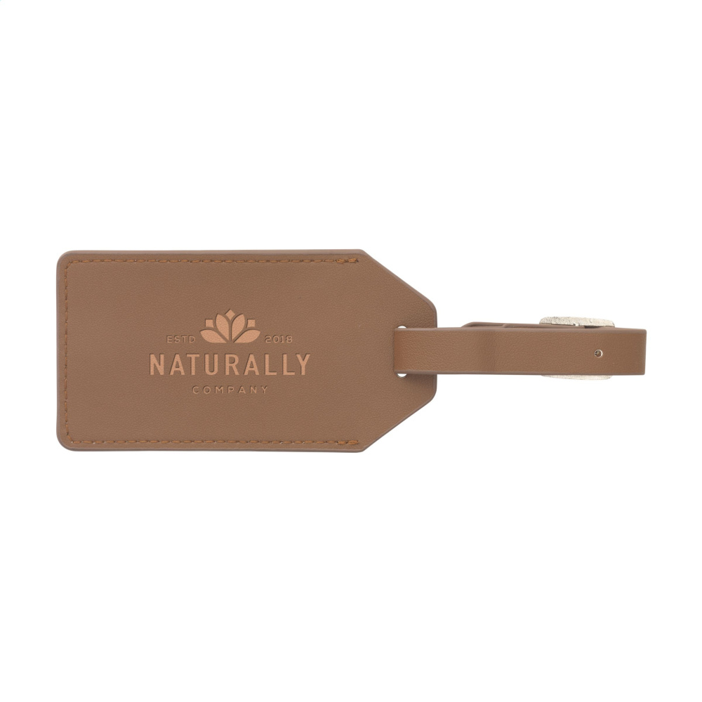 Logotrade promotional products photo of: Vegan Pineapple Leather Luggage Tag