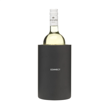 Logo trade promotional items picture of: CoolSteel Black wine cooler