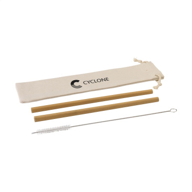 Logotrade corporate gift picture of: ECO Bamboe Straw Set bamboo straws