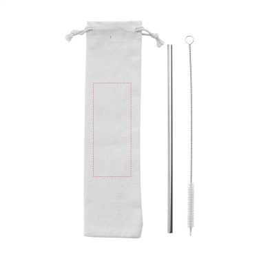 Logotrade business gift image of: Reusable 1 piece ECO Straw Set stainless-steel straw