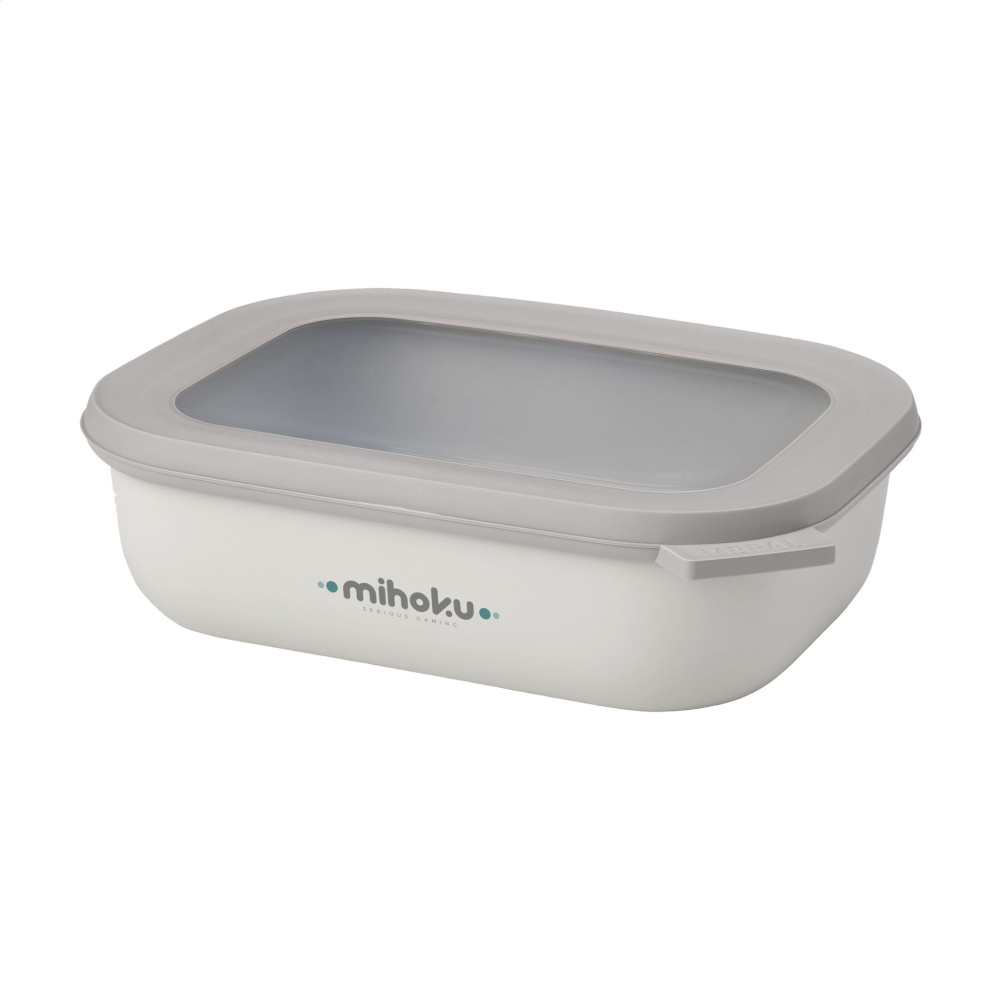 Logo trade promotional merchandise photo of: Mepal Cirqula multi use rectangular bowl 1 L lunchbox