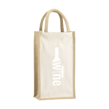 Logotrade promotional merchandise photo of: Jute Canvas Double Wine Bag