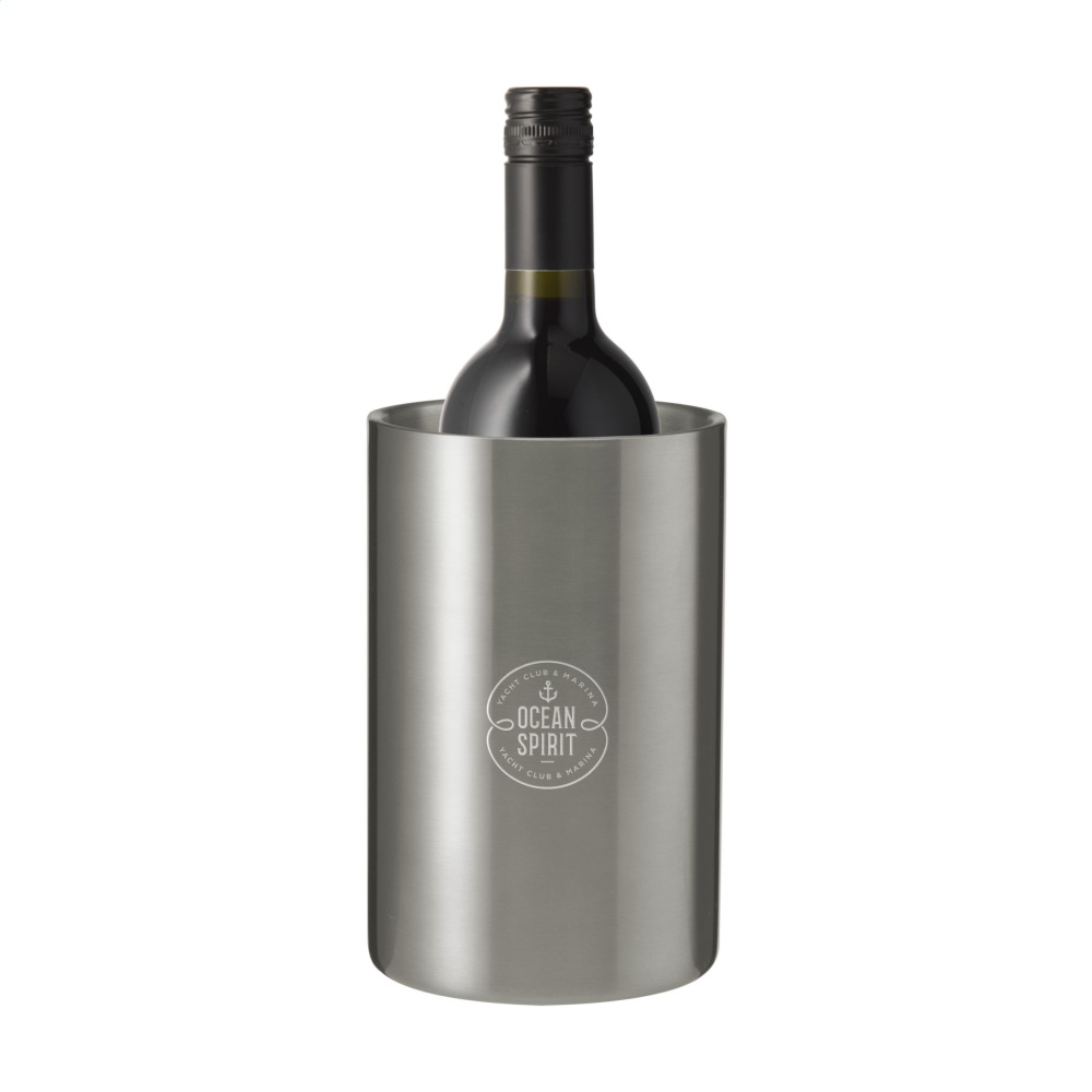 Logotrade corporate gift image of: CoolSteel RCS Recycled Steel wine cooler