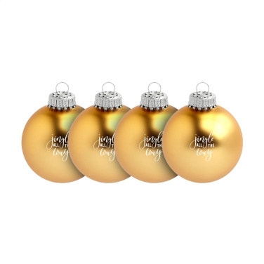 Logo trade promotional gifts image of: Christmas Bauble Ø 6 cm - set of 4 - Made in Europe