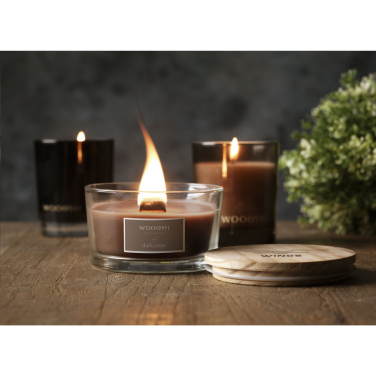 Logo trade promotional products picture of: Wooosh Flame Scented Candle Dark Amber