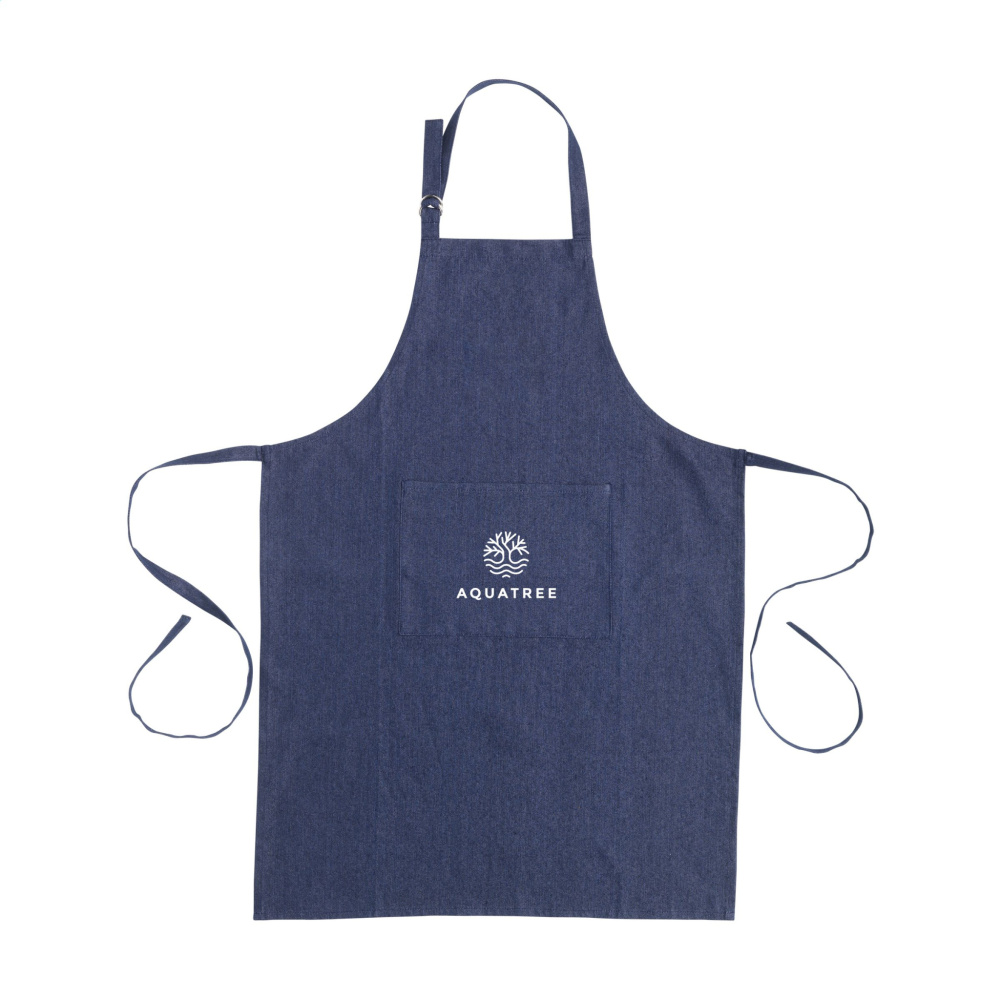 Logo trade advertising product photo of: Apron GRS Recycled Denim (220 g/m²)