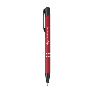 Logo trade promotional items picture of: Ebony Rubberised pen