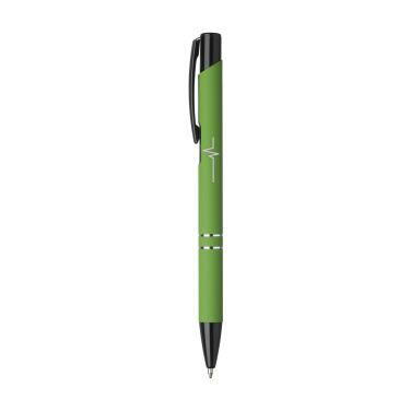 Logo trade corporate gifts picture of: Ebony Rubberised pen