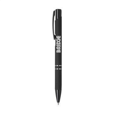 Logotrade promotional gift image of: Ebony Rubberised pen