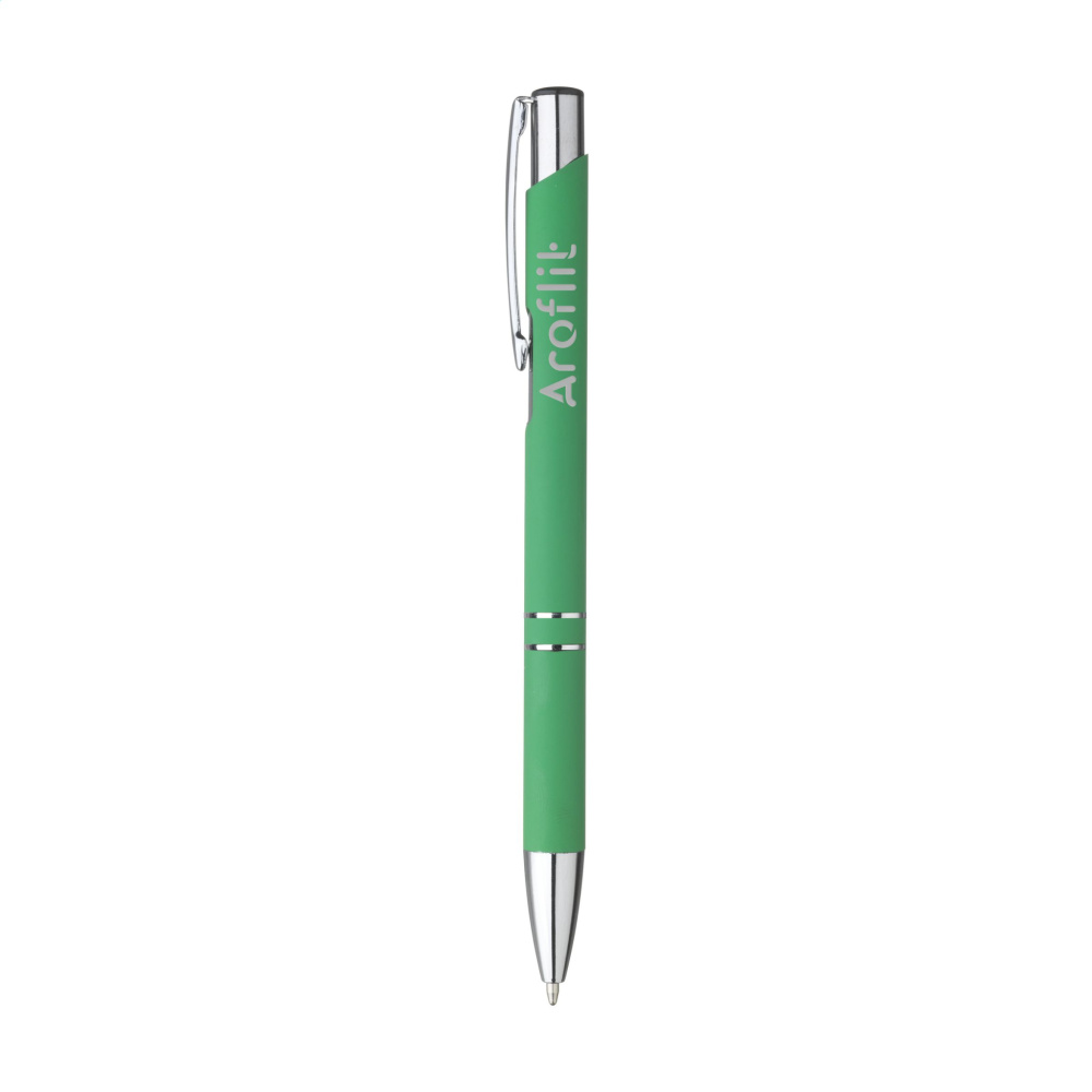 Logotrade advertising product picture of: Ebony Soft Touch Accent pen