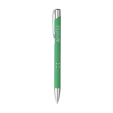 Logo trade promotional gifts image of: Ebony Soft Touch Accent pen