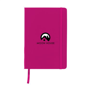 Logo trade promotional merchandise photo of: BudgetNote A5 Blanc Paper notebook