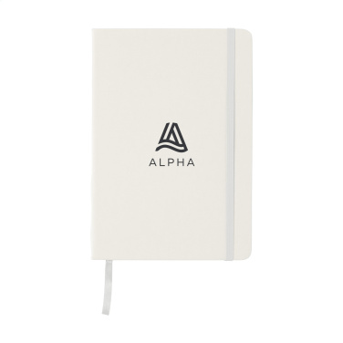 Logo trade promotional merchandise photo of: BudgetNote A5 Blanc Paper notebook