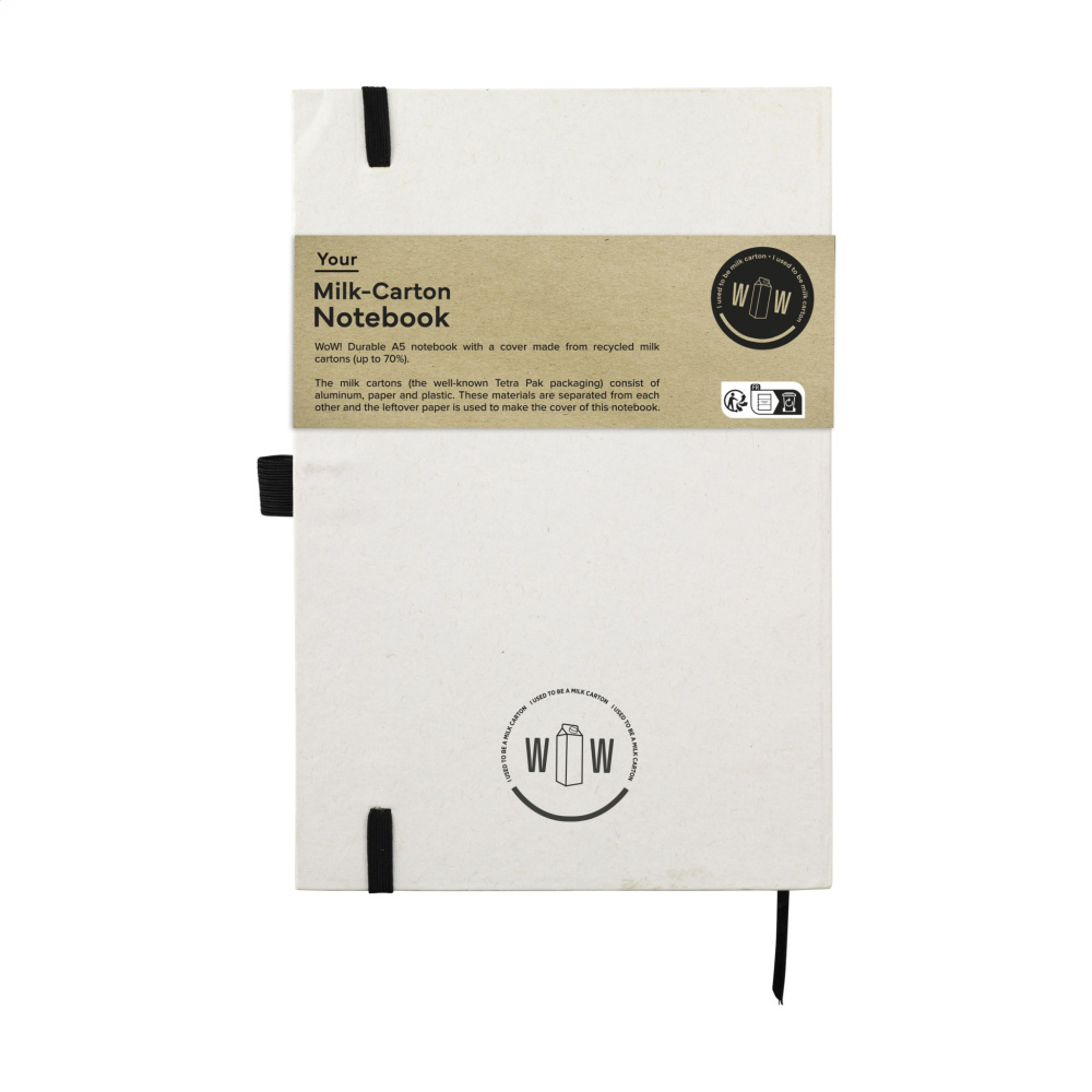 Logotrade promotional product picture of: Milk-Carton Paper Notebook A5