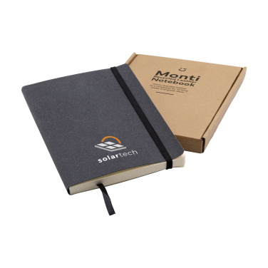 Logotrade promotional merchandise image of: Monti Recycled Leather - Paper Notebook A5