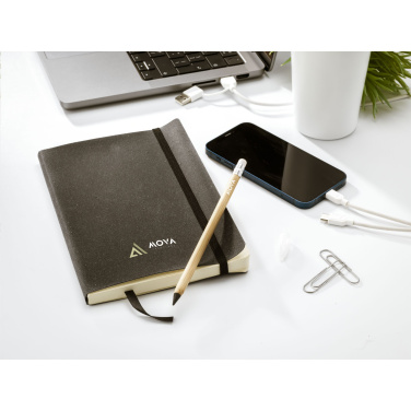 Logo trade promotional gift photo of: Monti Recycled Leather - Paper Notebook A5