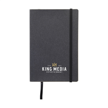 Logo trade promotional products image of: Monti Recycled Leather - Paper Notebook A5