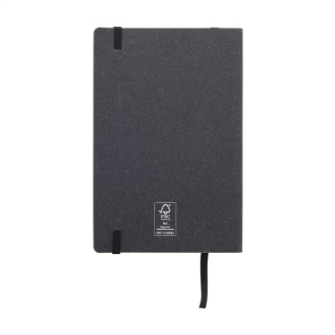 Logo trade promotional merchandise image of: Monti Recycled Leather - Paper Notebook A5