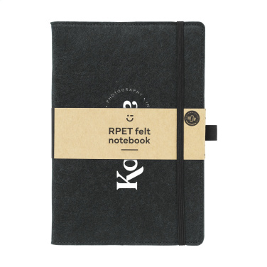 Logo trade promotional giveaways image of: Felty GRS RPET Paper Notebook A5