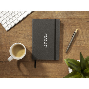 Logotrade promotional product picture of: Montana Recycled Leather Paper Notebook A5