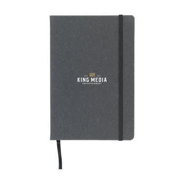 Logo trade promotional giveaway photo of: Montana Recycled Leather Paper Notebook A5