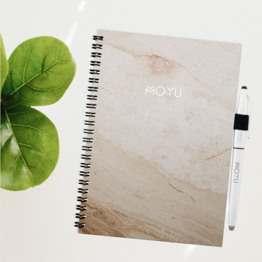 Logotrade promotional giveaways photo of: MOYU Erasable Stone Paper Notebook Custom SoftCover