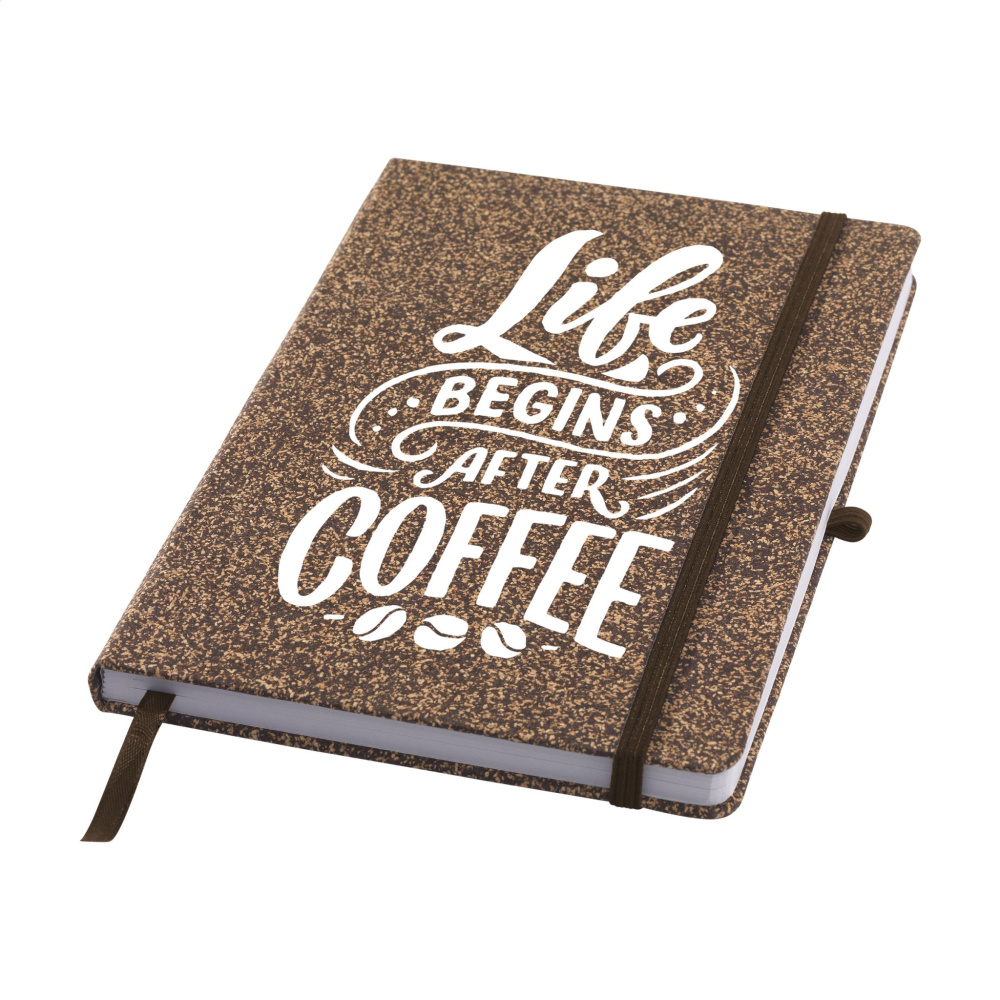 Logo trade promotional items picture of: CoffeeGround Cork Paper Notebook A5