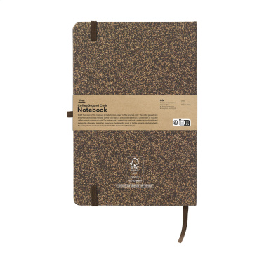 Logotrade promotional giveaway image of: CoffeeGround Cork Paper Notebook A5